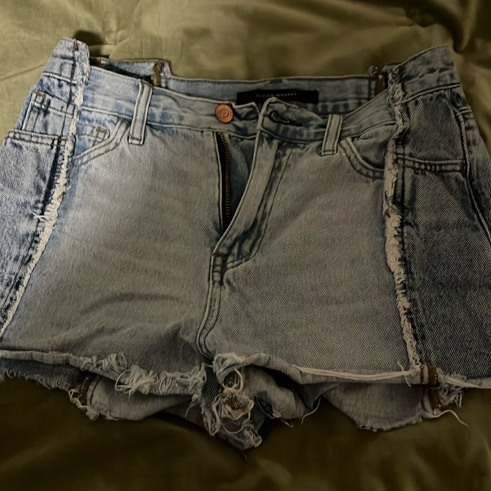 Multi denim shorts